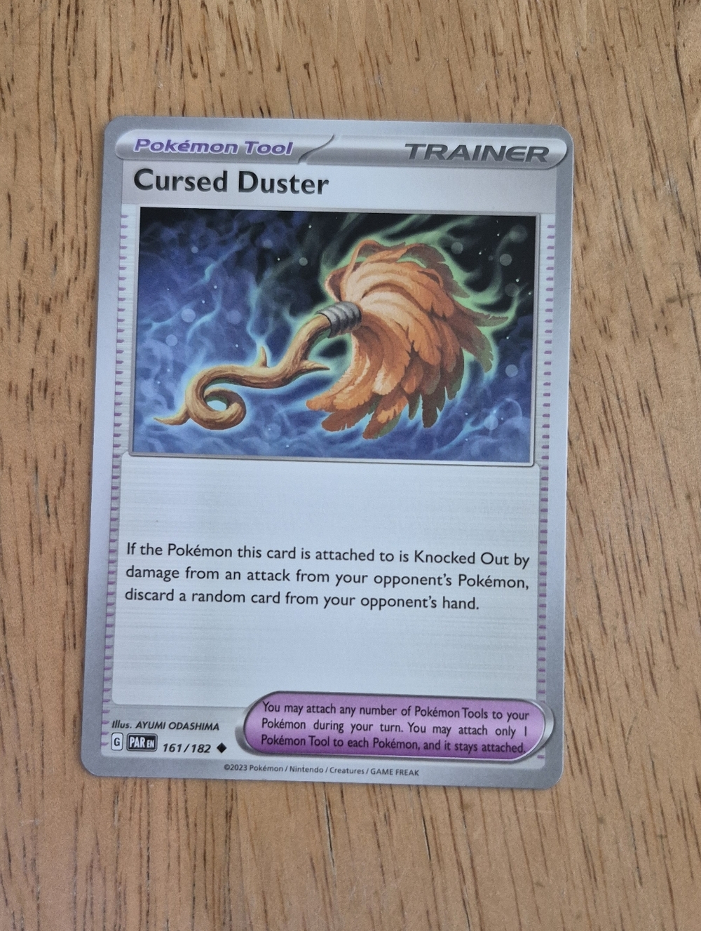 QTY 2 Pokémon Tool Trainer Card Cursed Duster